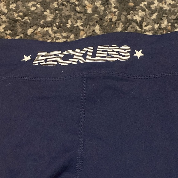 Young & Reckless Yoga Pants Blue and White Size Small See Pics - Picture 6 of 7